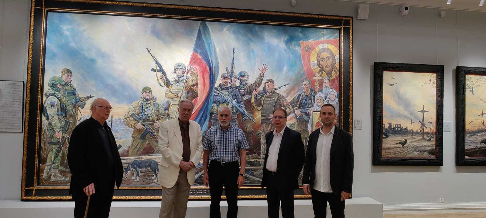 Иллюстрация к публикации «Князь Гагарин и члены Императорского Православного Палестинского Общества посетили галерею Василия Нестеренко»